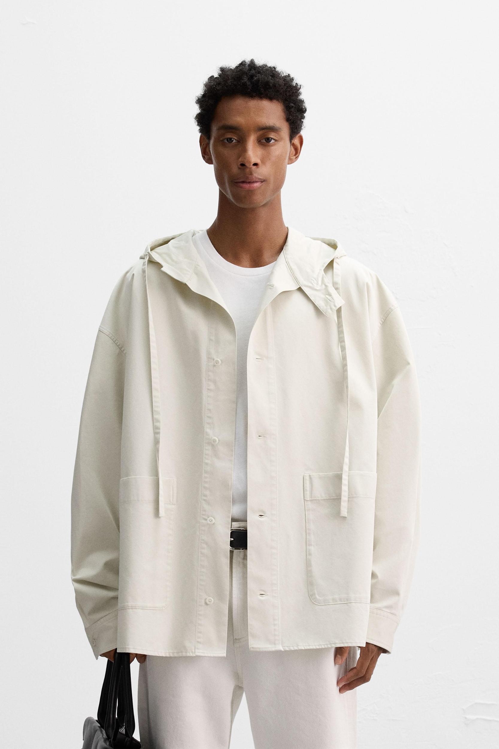OVERSIZED FIT HOODED OVERSHIRT Product Image