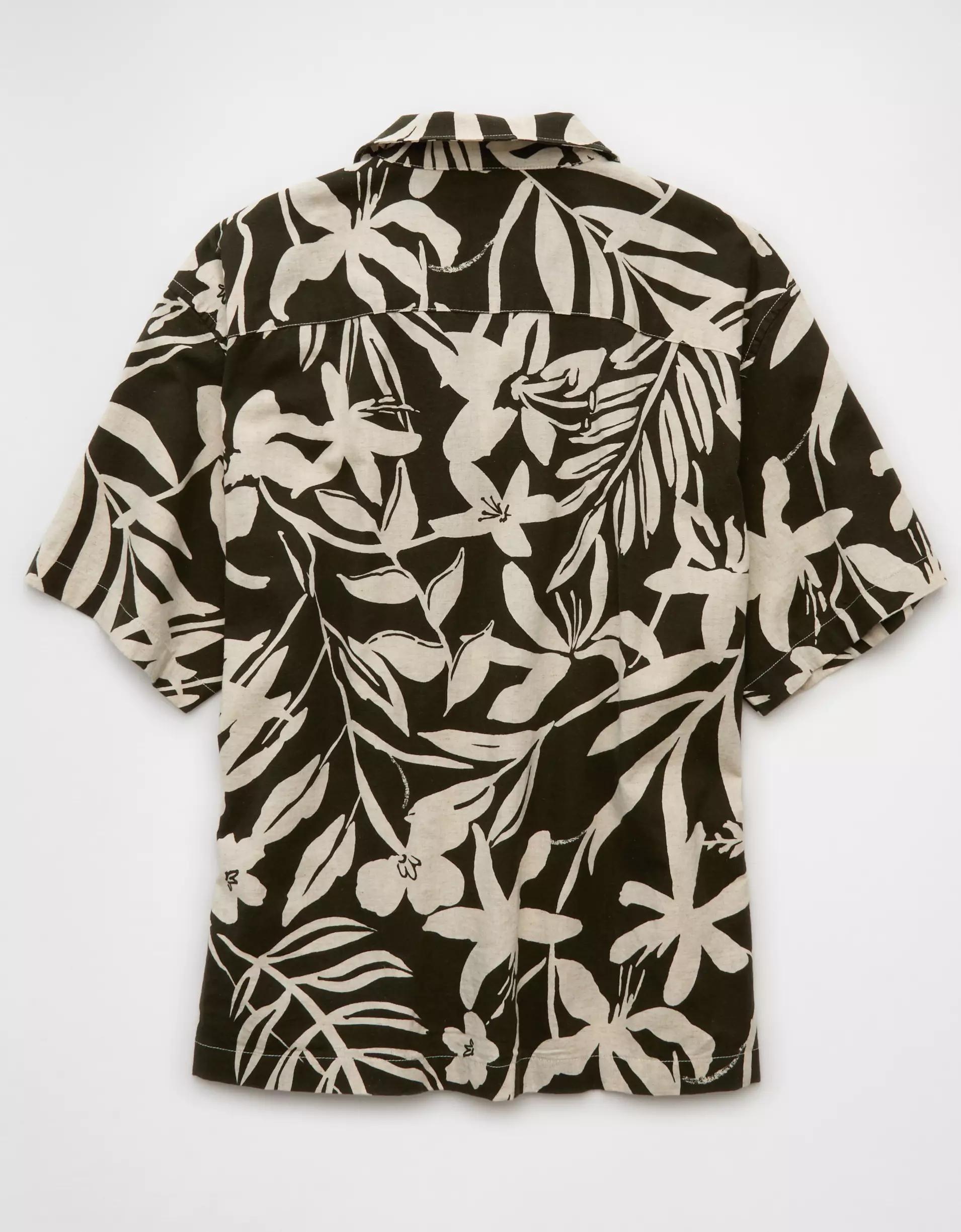 AE Poolside Floral Button-Up Shirt Product Image