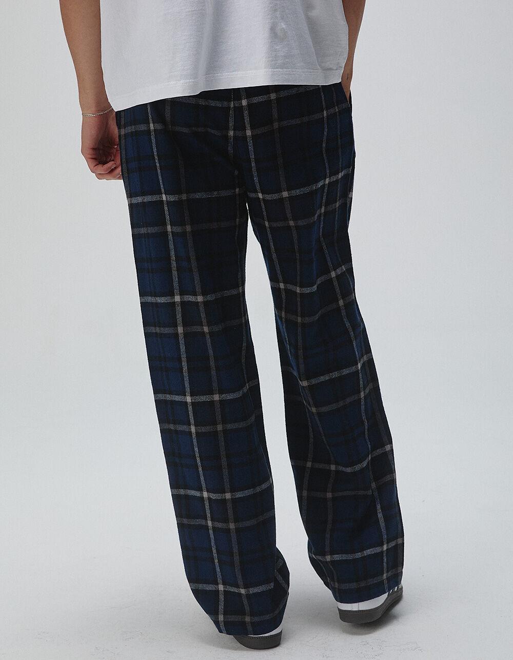 RSQ Mens Plaid Pajama Pants - WHT/GRAY Product Image