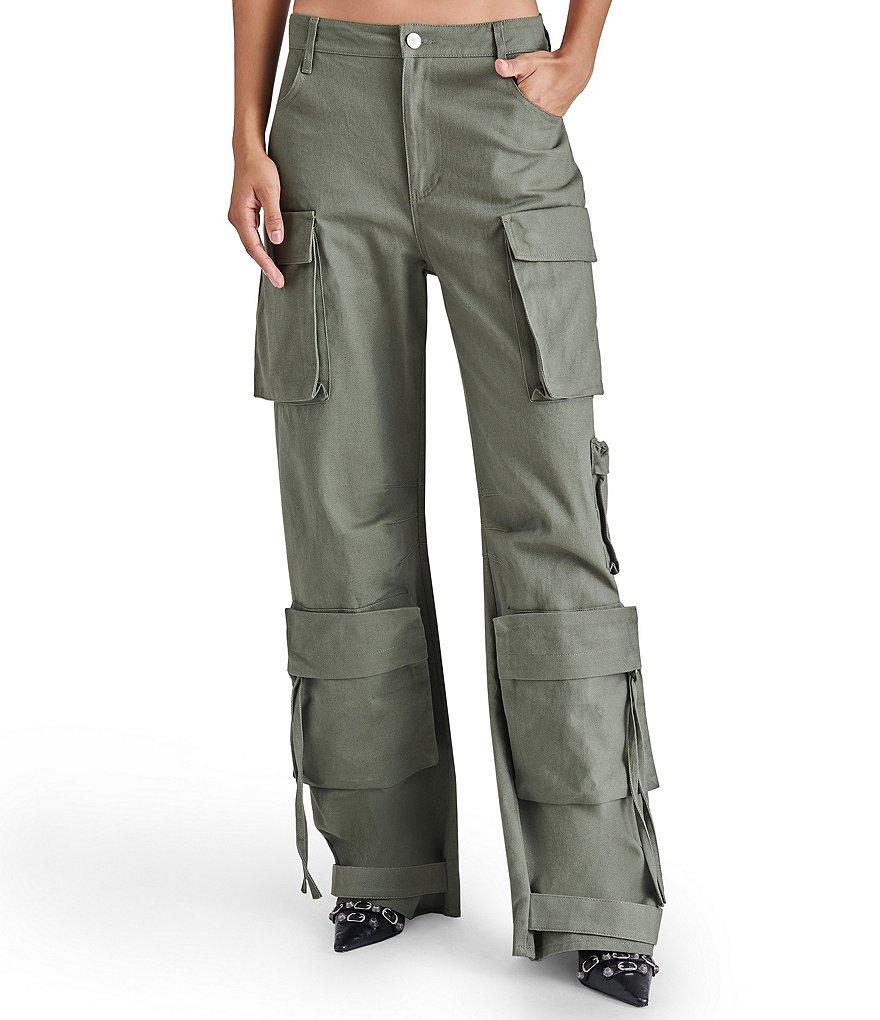 Steve Madden Duo Mid Rise Oversized Cargo Pants Product Image