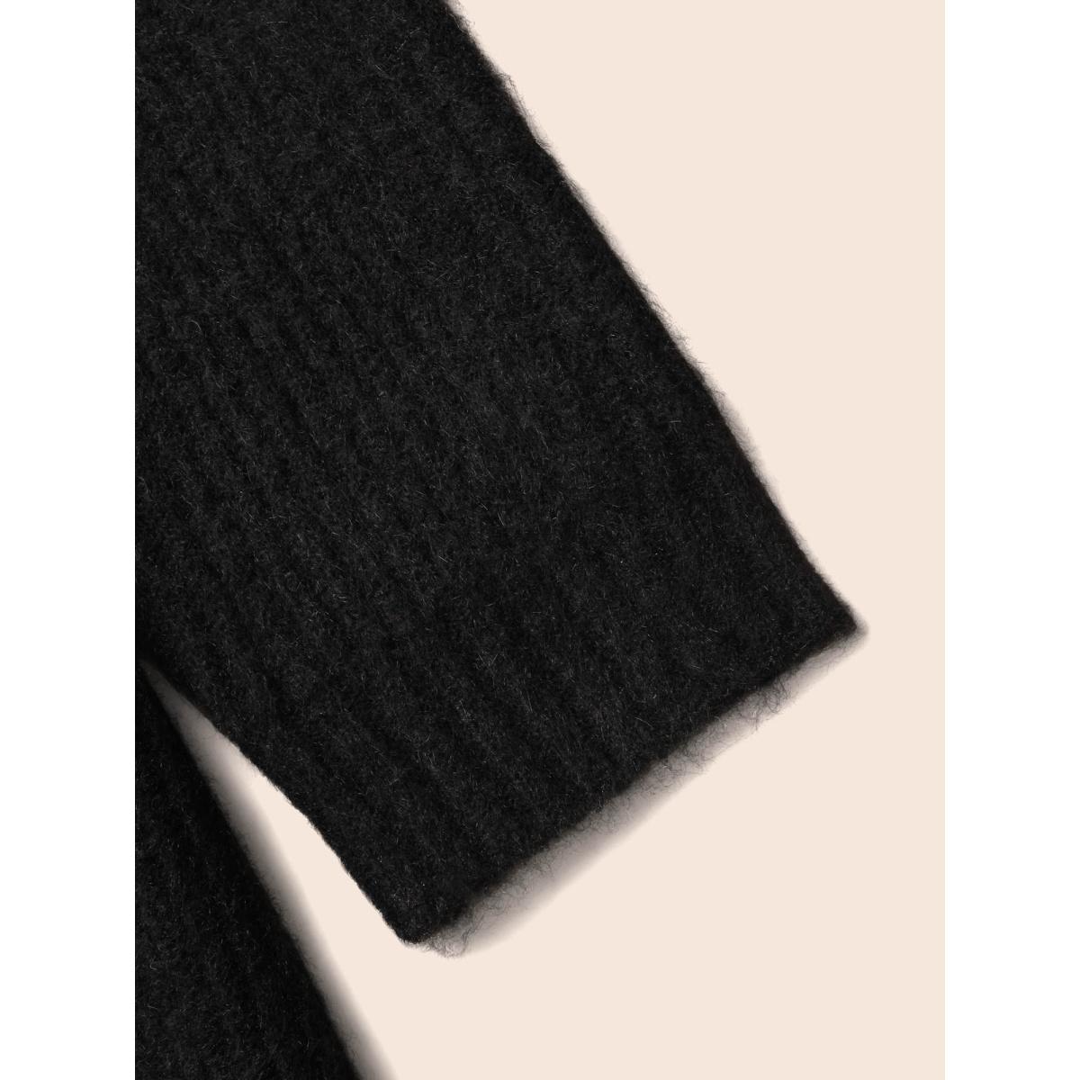 Plus Size Supersoft Essentials Turtleneck Slim-Fit Pullover Black Women Casual Loose Long Sleeve Turtleneck Everyday Pullovers BloomChic 28/5X Product Image