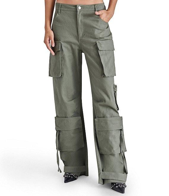 Steve Madden Duo Mid Rise Oversized Cargo Pants Product Image