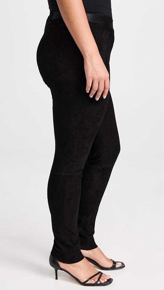 alice + olivia Front Zip Suede Leggings | Shopbop Product Image