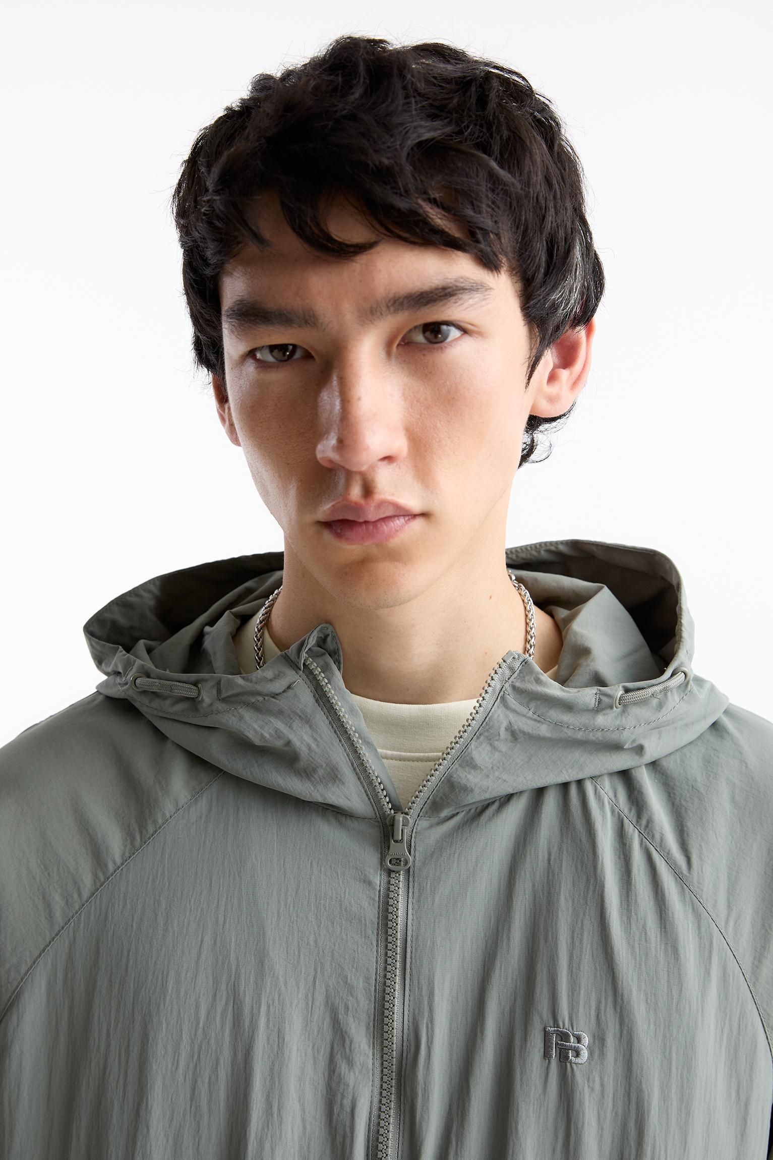 Lightweight color block raincoat Product Image