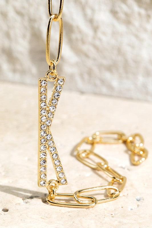 Crystal Initial Letter Bracelet Product Image
