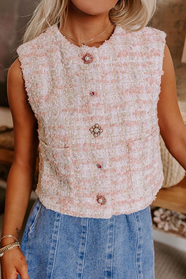 Metropolitan Chic Tweed Vest Top Product Image