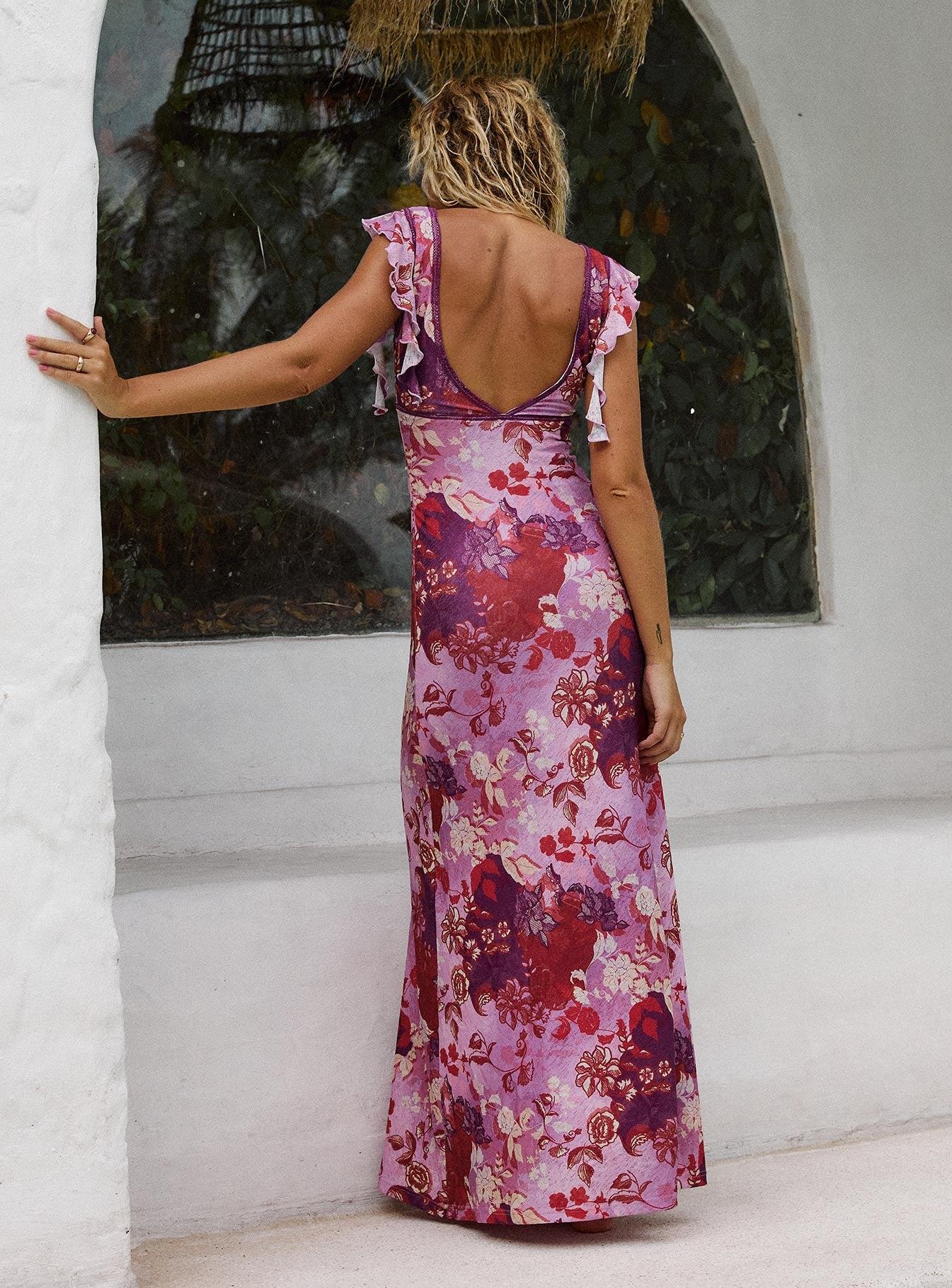 Soleila Maxi Dress Purple Multi Product Image