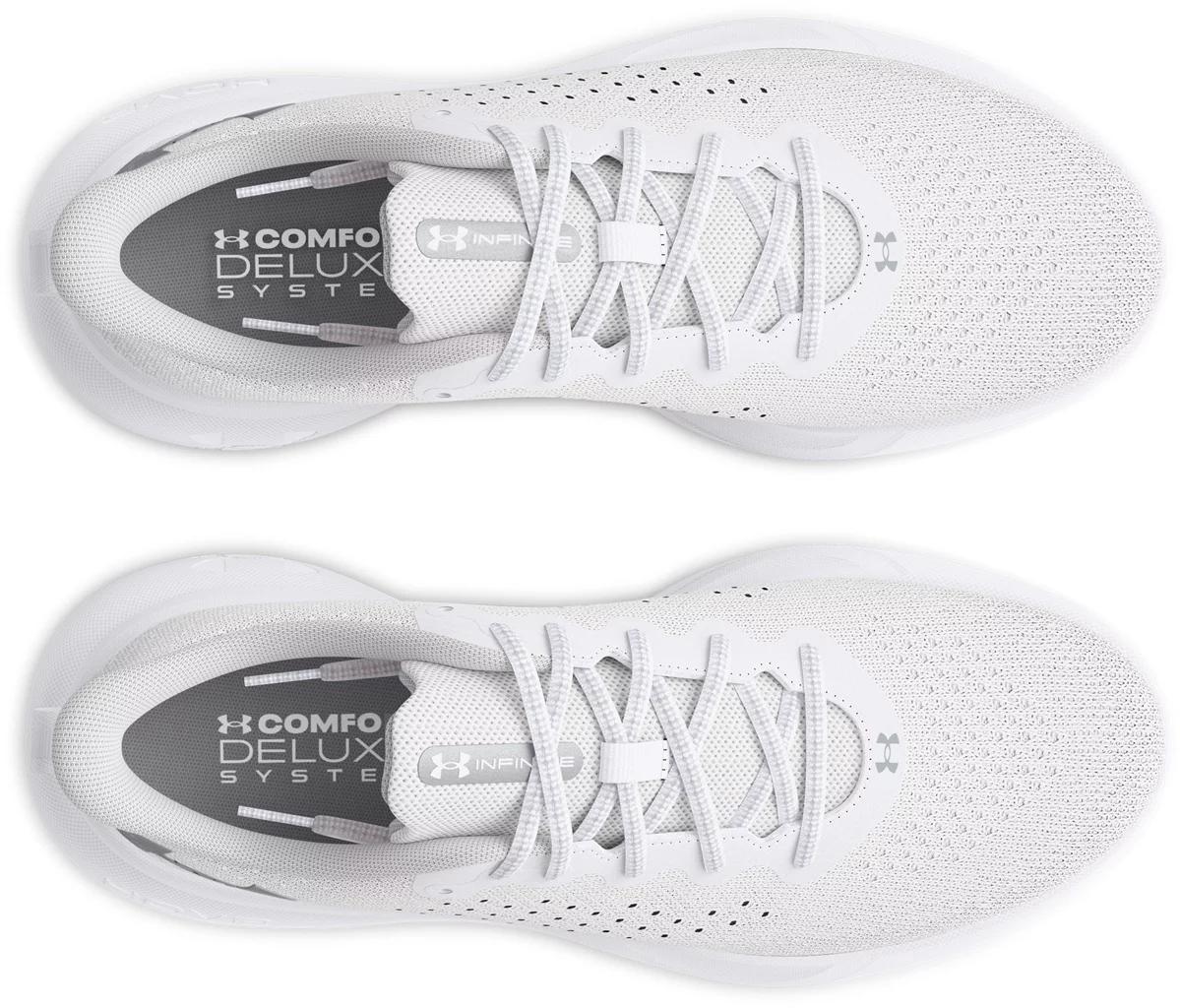 Under Armour Womens Under Armour Infinite - Womens Running Shoes White/Metallic Silver/White Product Image