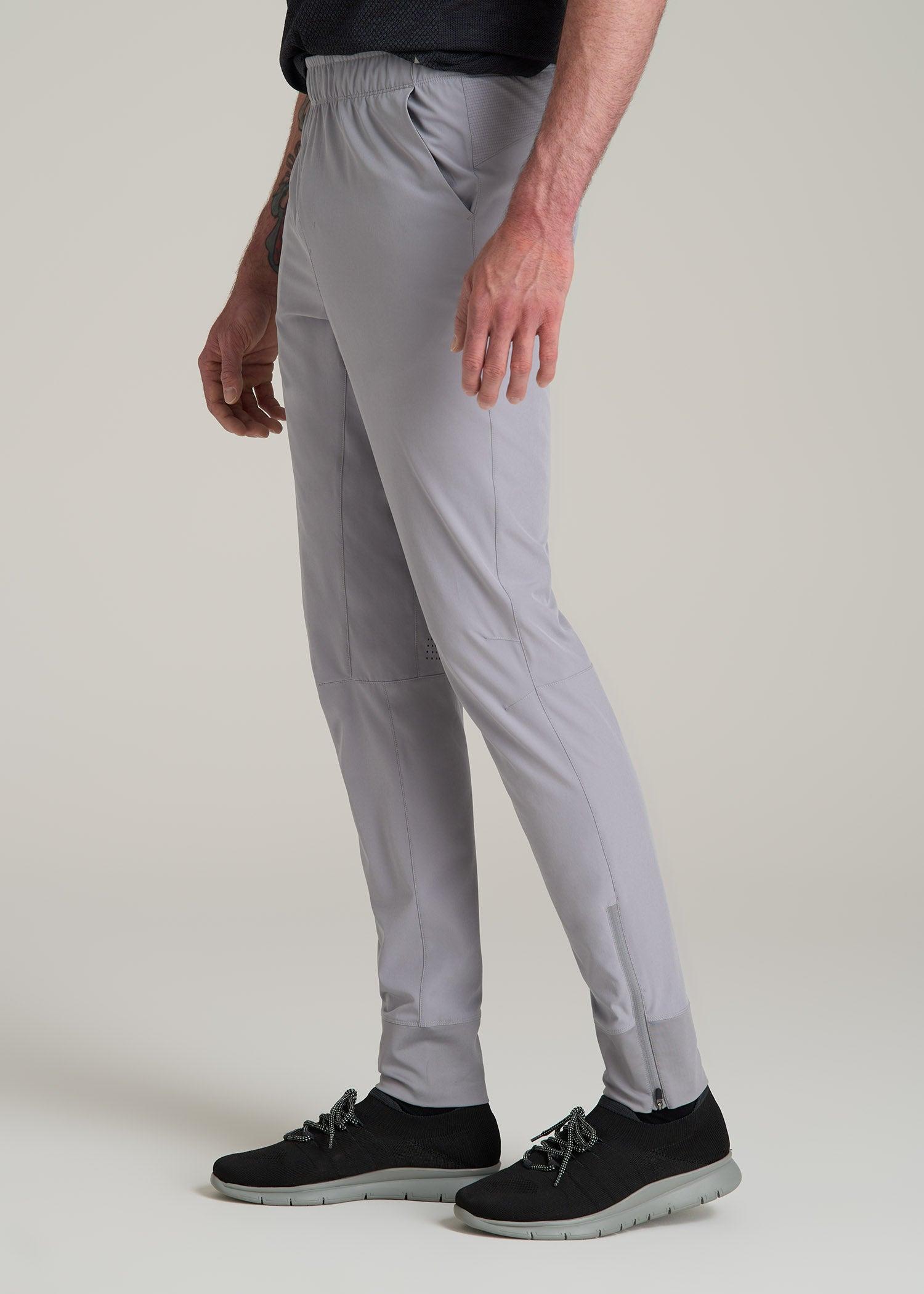 Featherweight Perforated Training Joggers for Tall Men in Light Grey Male Product Image
