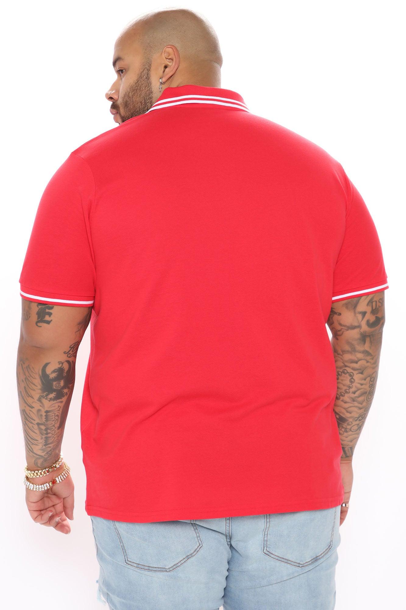 Wilson Short Sleeve Polo - Red Product Image