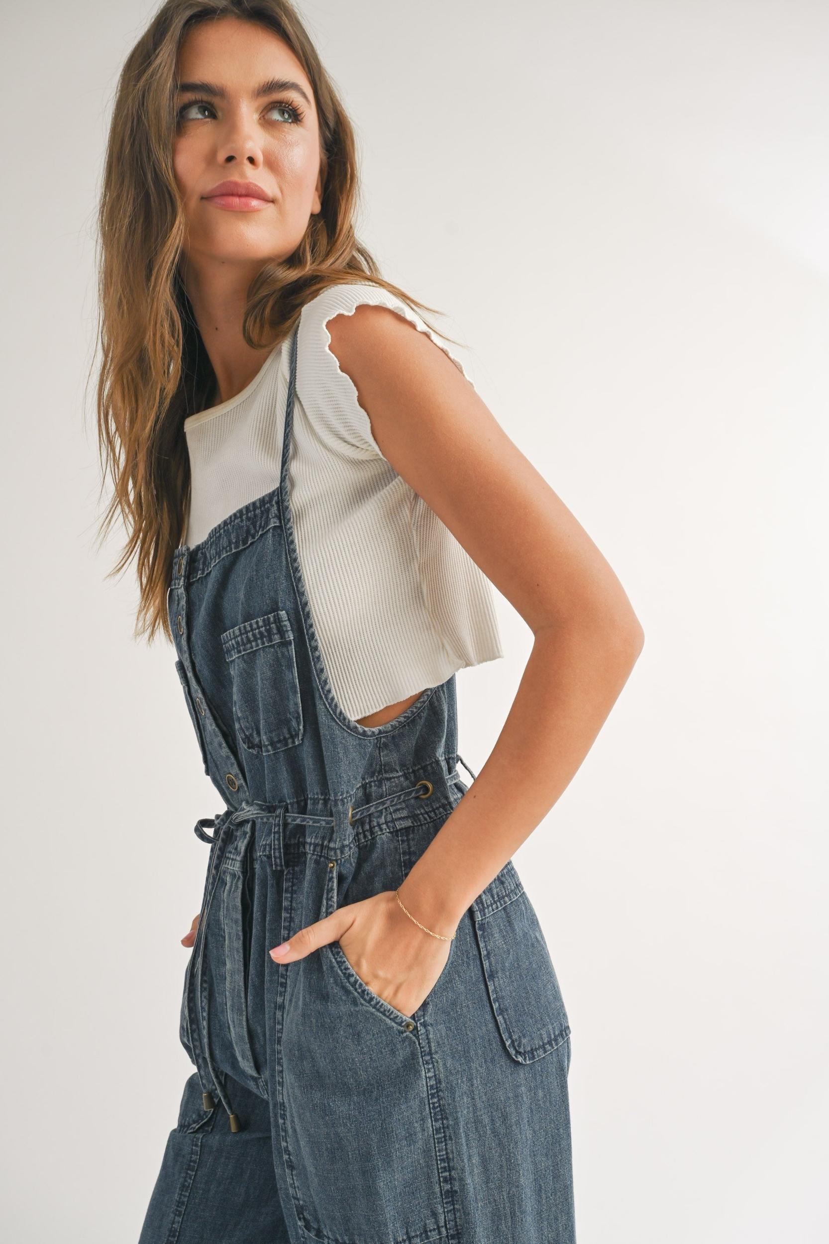 Soft Denim Jumpsuit Product Image