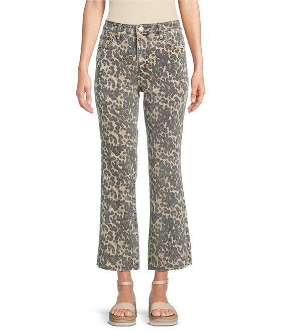 KUT from the Kloth Kelsey Cheetah Print High Rise Flare Leg Jeans Product Image