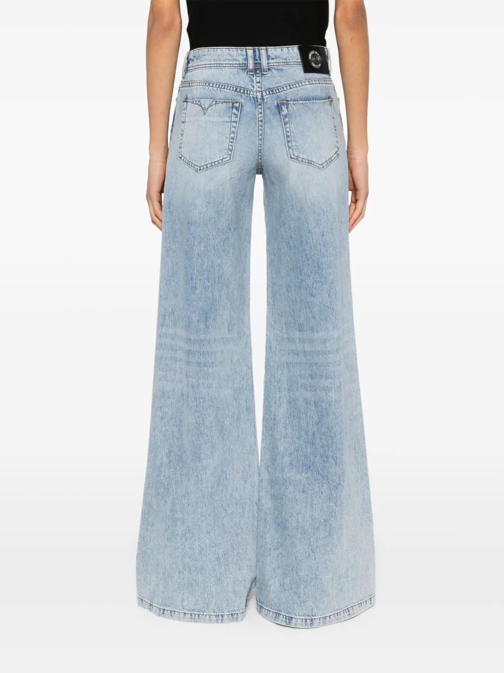 crystal-logo straight-leg jeans Product Image