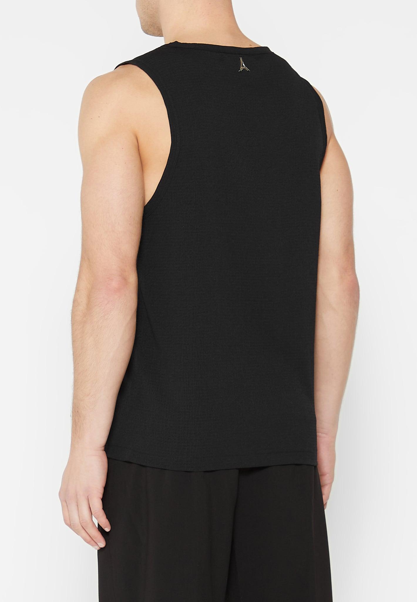 Seersucker Vest - Black Male Product Image