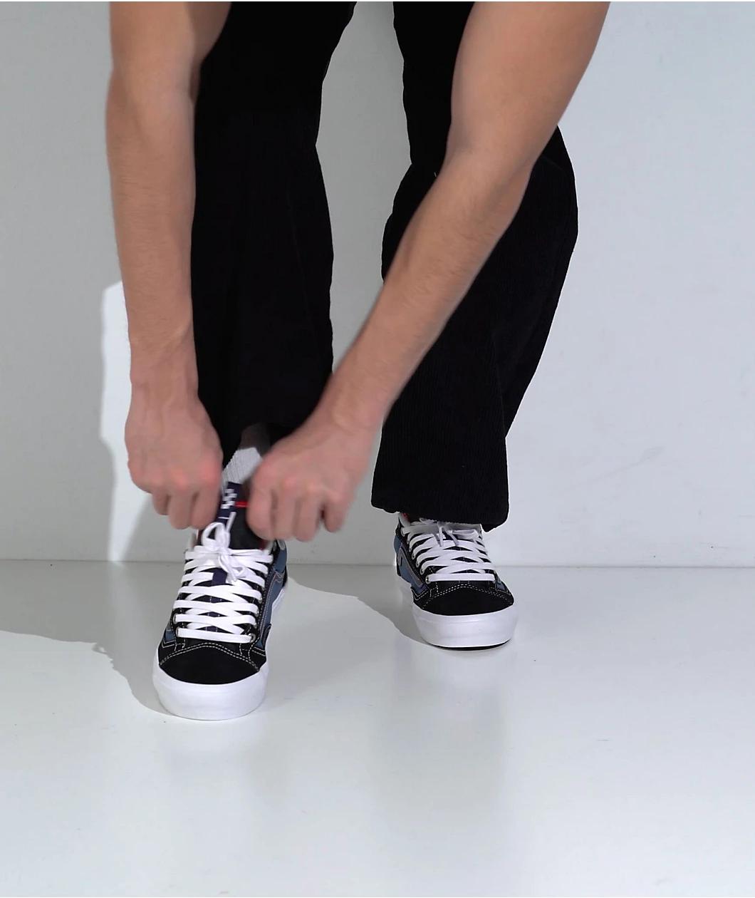 Vans Old Skool 36+ Black & Stv Navy Skate Shoes Product Image