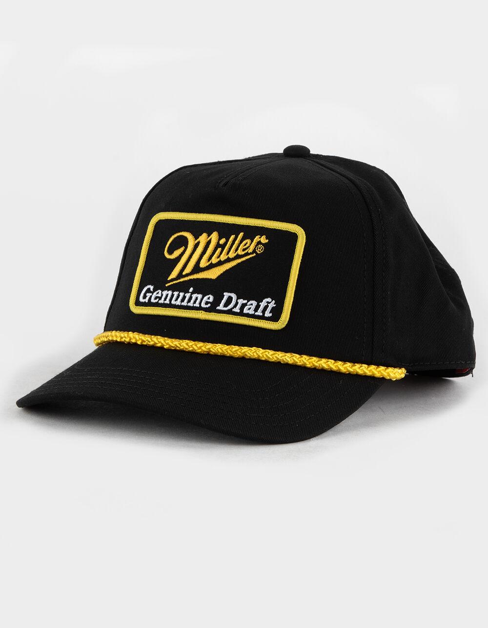 AMERICAN NEEDLE Miller Genuine Draft Roscoe Mens Snapback Hat - BLACK Product Image