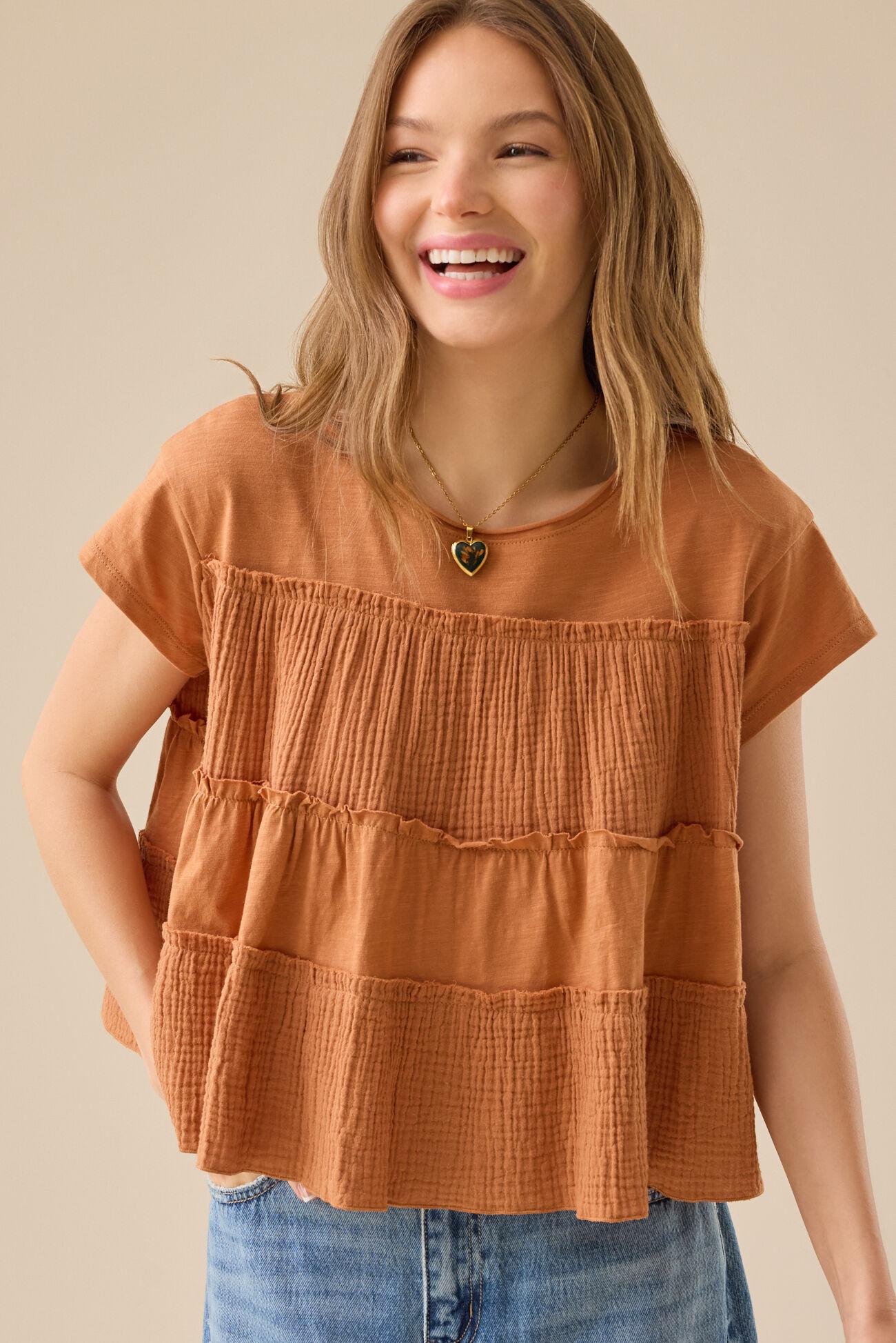 Rebecca Tiered Babydoll Top Product Image