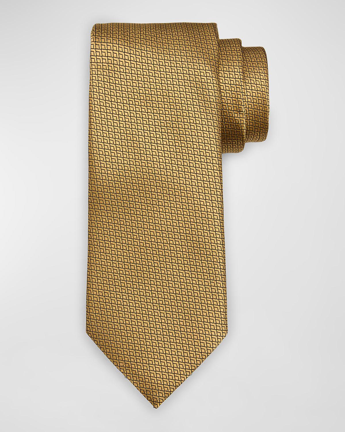Mens Woven Triangle Silk Tie Product Image