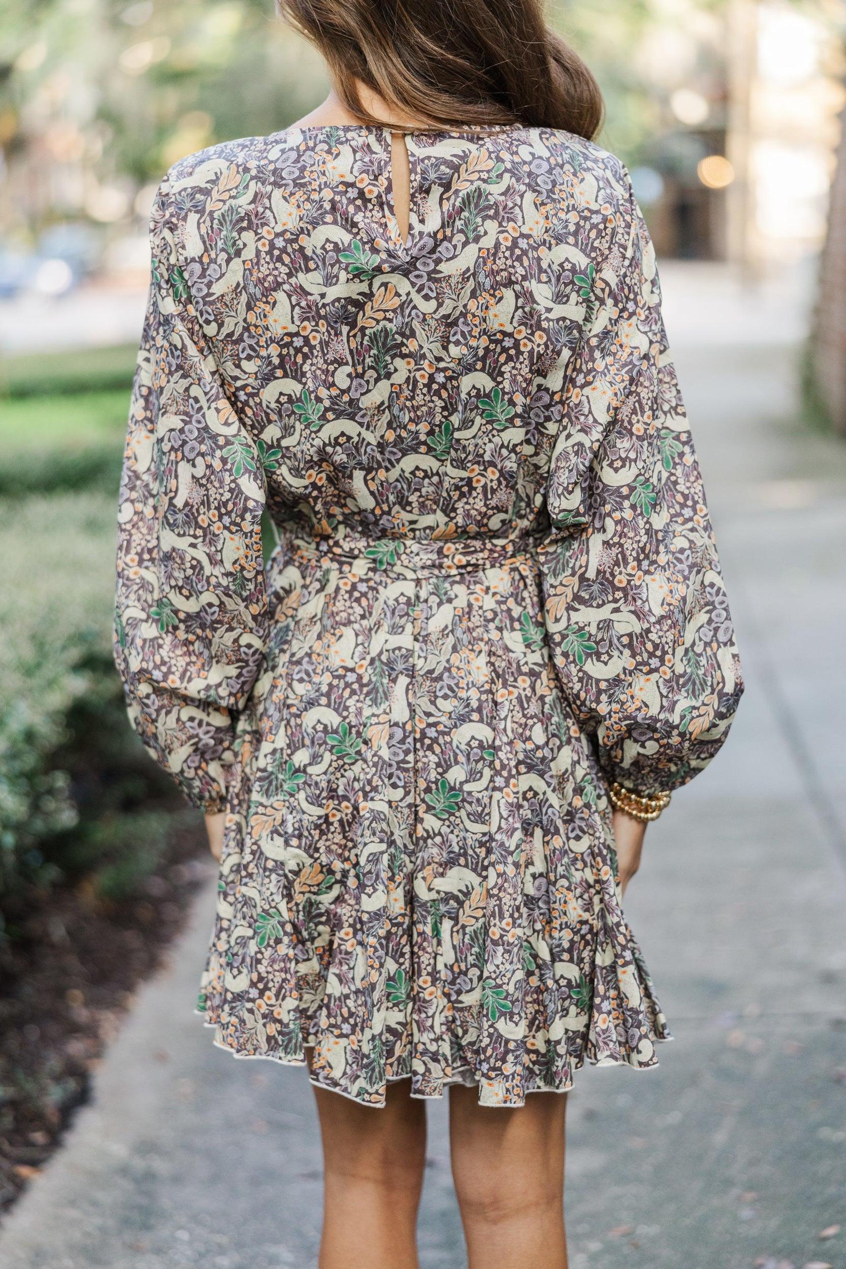 Get Closer Plum Purple Printed Dress Female Product Image