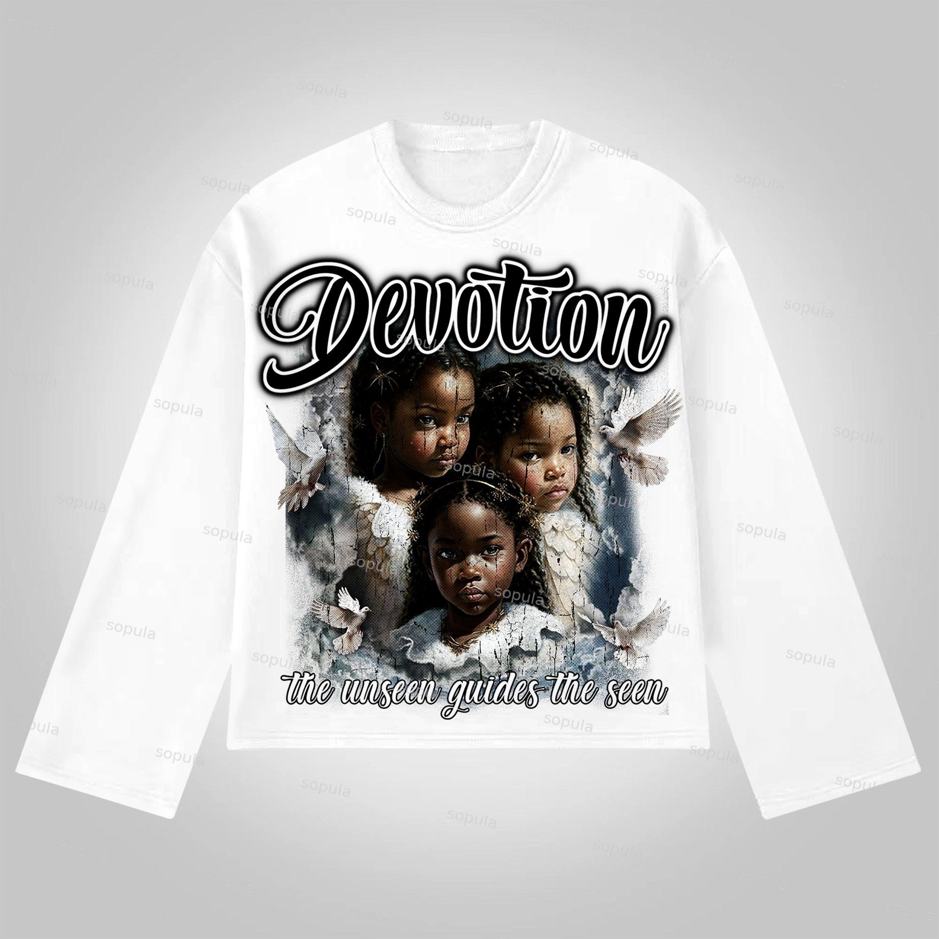 Sopula Conviction Pigeon Portrait Make Vintage Graphics Cotton Long Sleeve T-Shirt Product Image