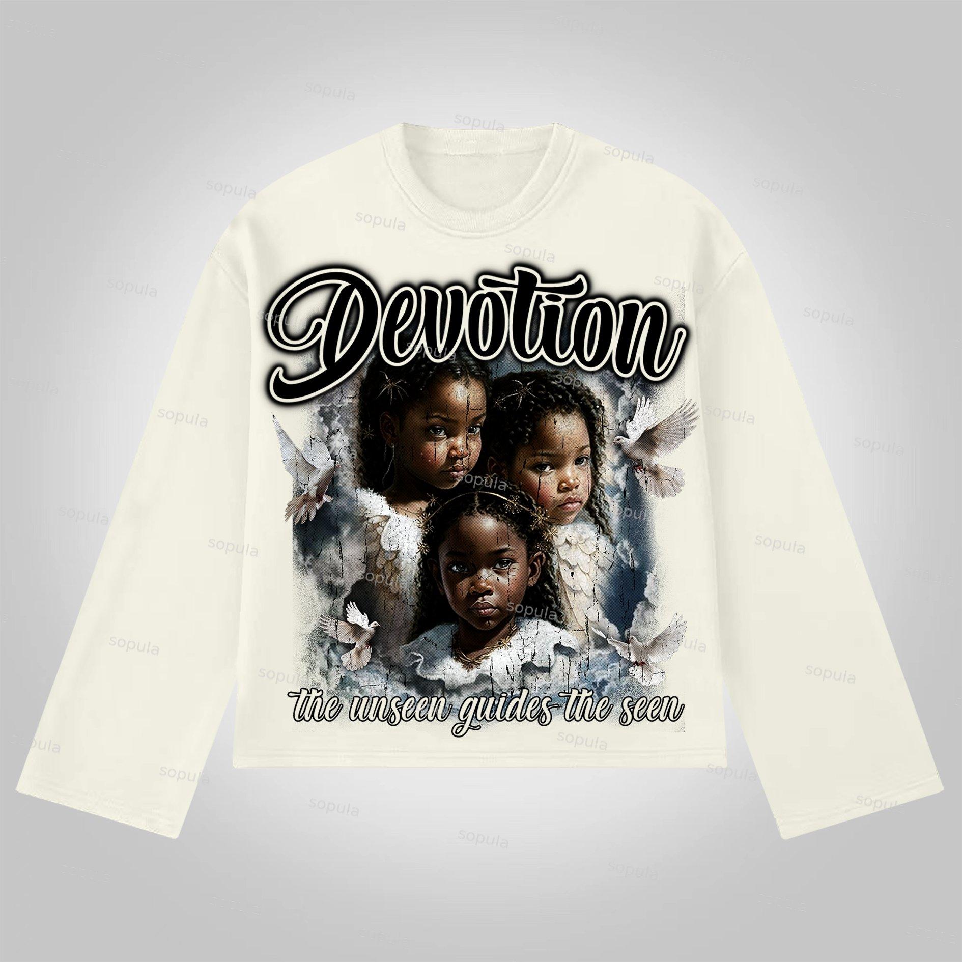 Sopula Conviction Pigeon Portrait Make Vintage Graphics Cotton Long Sleeve T-Shirt Product Image