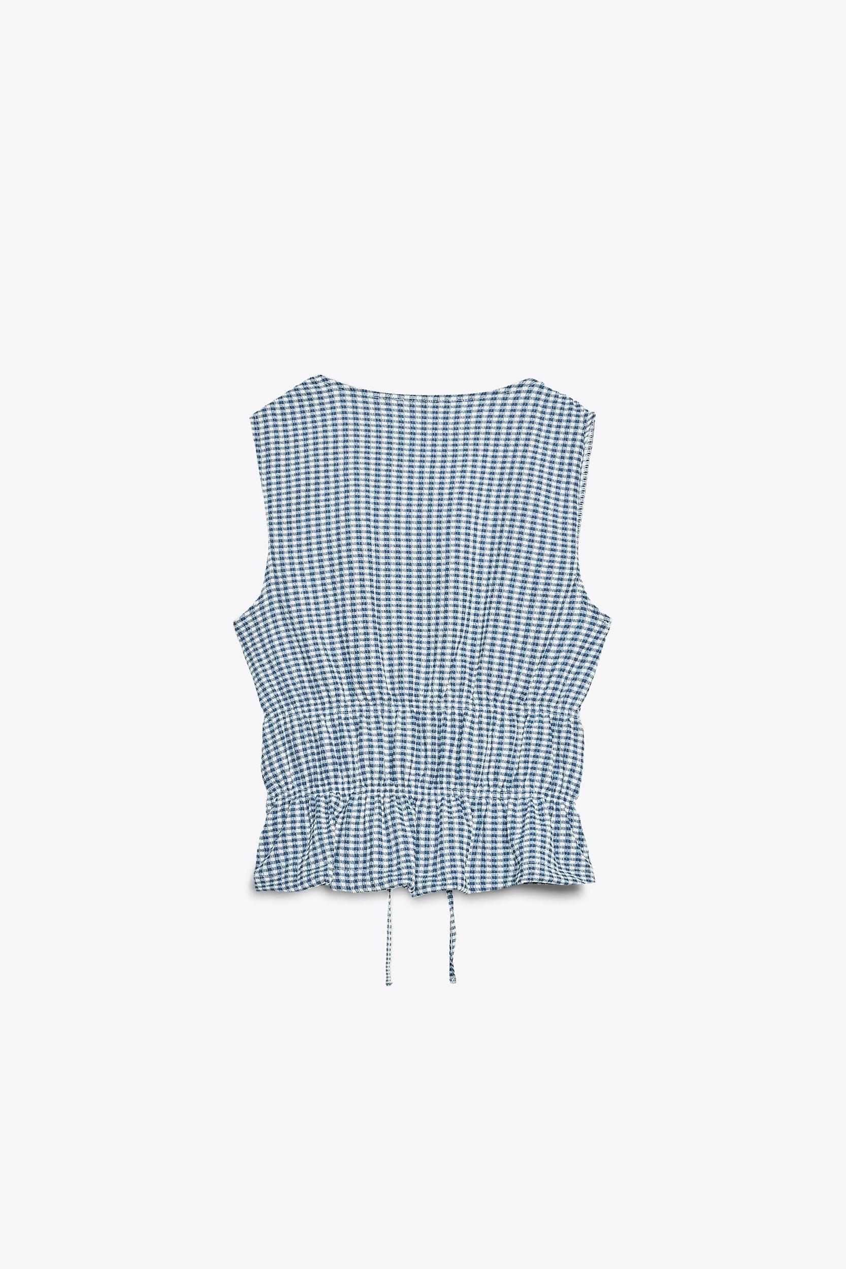 GINGHAM TIE TOP Product Image