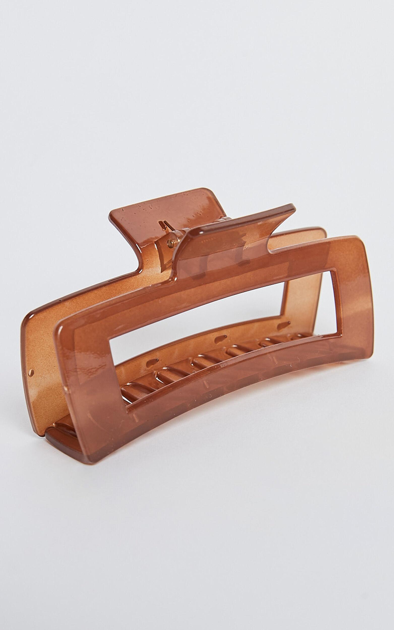 Ayah Hair Clip - Rectangle Large Hair Clip in Tort Product Image