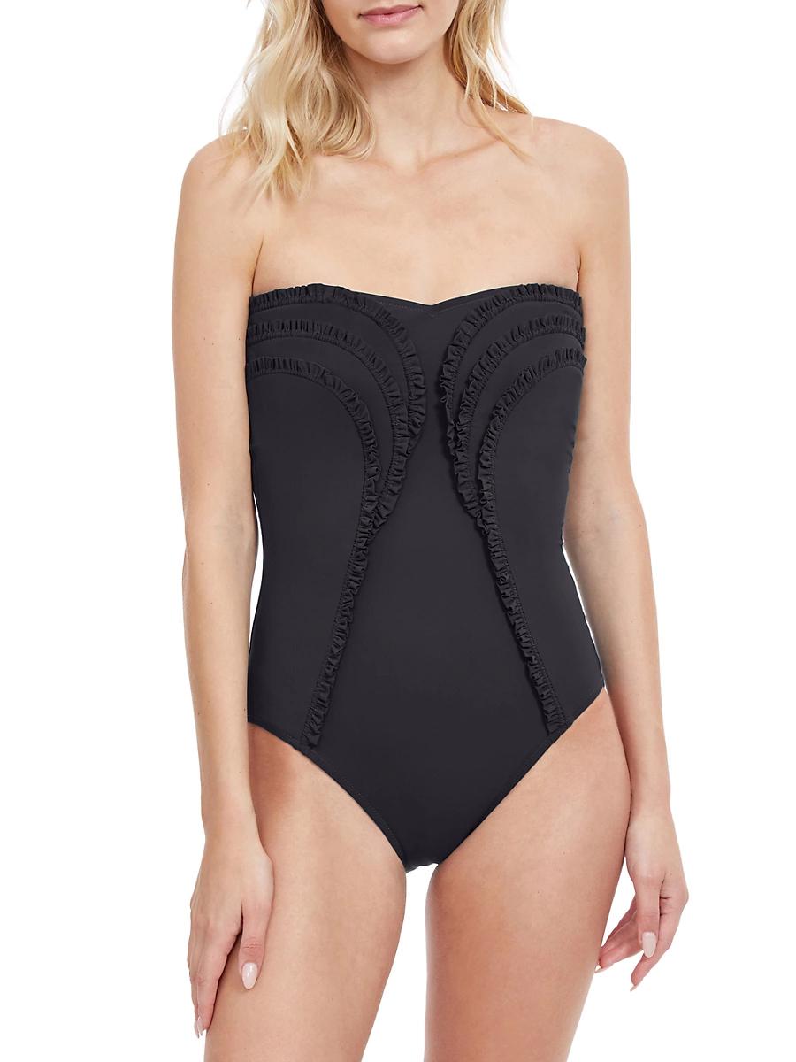 Womens Queen Of Paradise Ruffled One-Piece Swimsuit Product Image