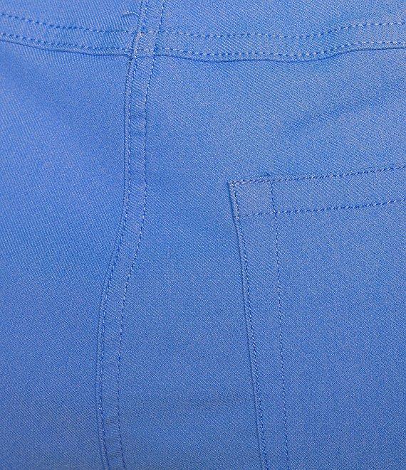 Slimsation® by Multiples Petite Size Wide Waistband Pull-On Plain Weave Ankle Pants Product Image