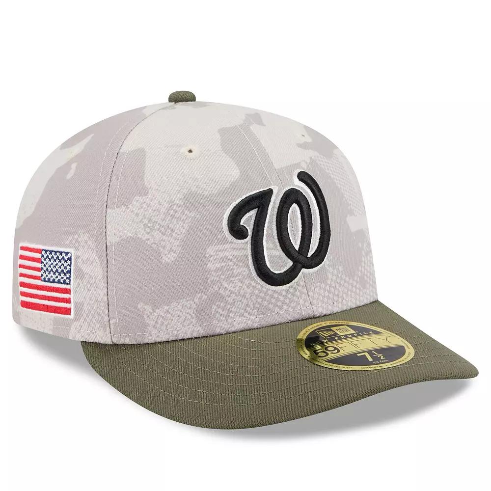Men's New Era Light Beige/Olive Washington Nationals 2025 Armed Forces Day Low Profile 59FIFTY Fitted Hat,  Product Image