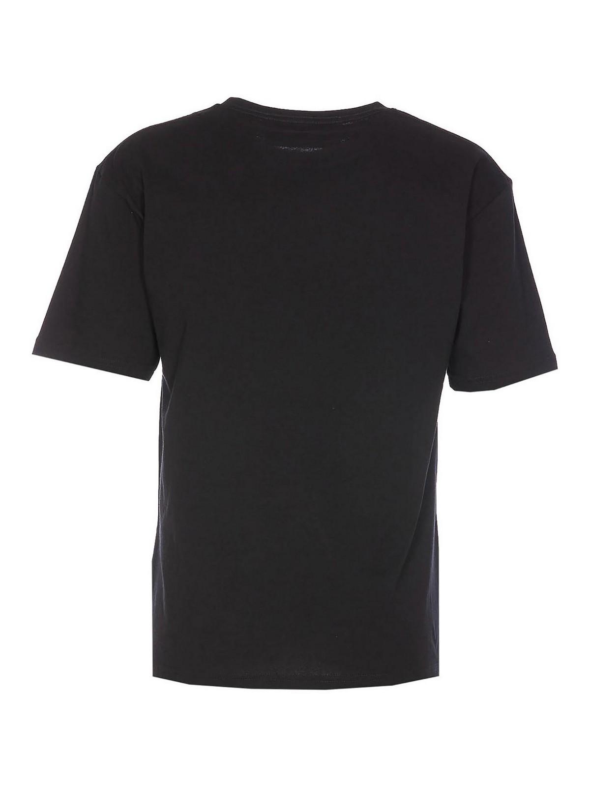 VALENTINO Crew Neck Short Sleeves T-shirts In Black Product Image