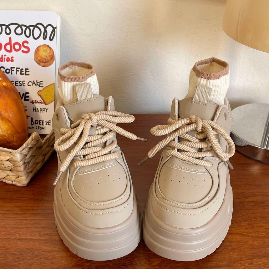 Plain Platform Sneakers Product Image