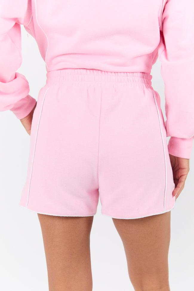 Baseline Pink Piped Lounge Shorts FINAL SALE Product Image
