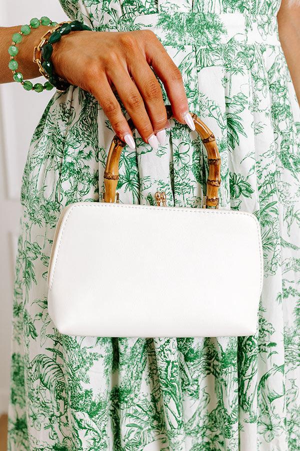 Miami Happy Hour Faux Leather Purse in Ivory Product Image