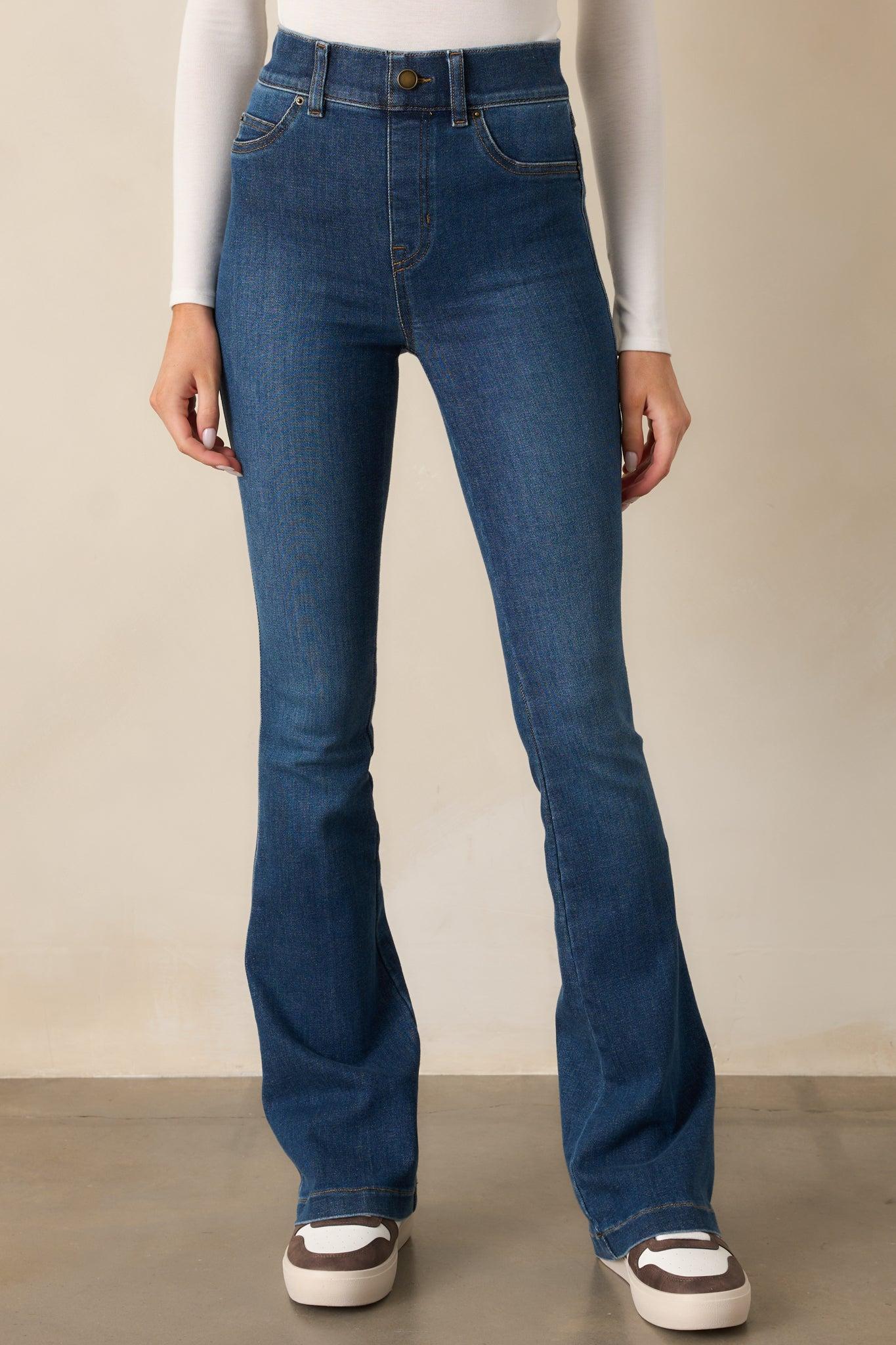 SPANX EveryWear Authentic Blue Flare Jeans Product Image