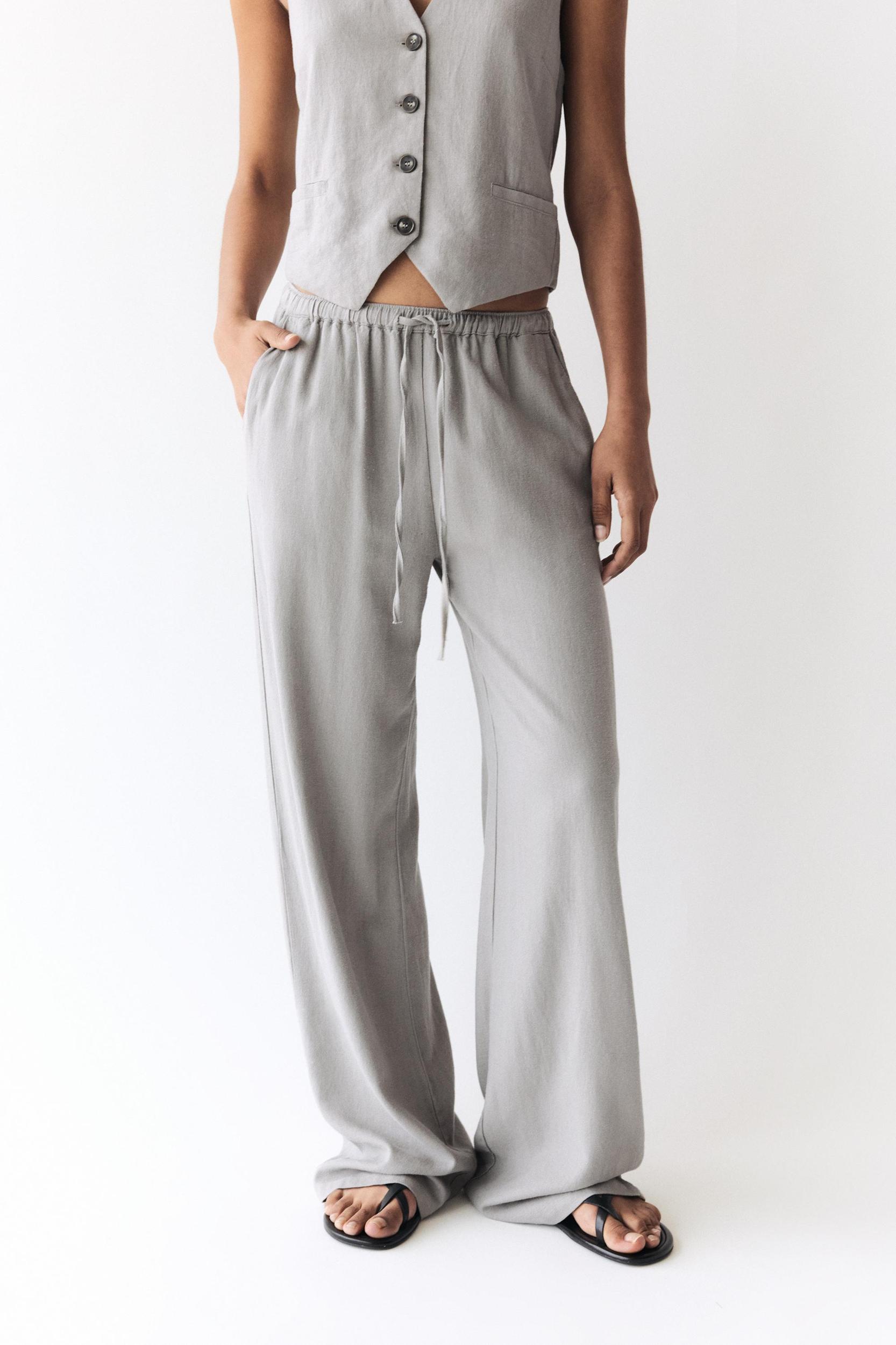 Linen blend sweatpants Product Image