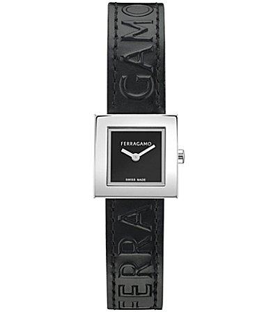 Womens FERRAGAMO Portrait Stainless Steel or Yellow Goldtone & Leather Strap Watch/20MM Product Image