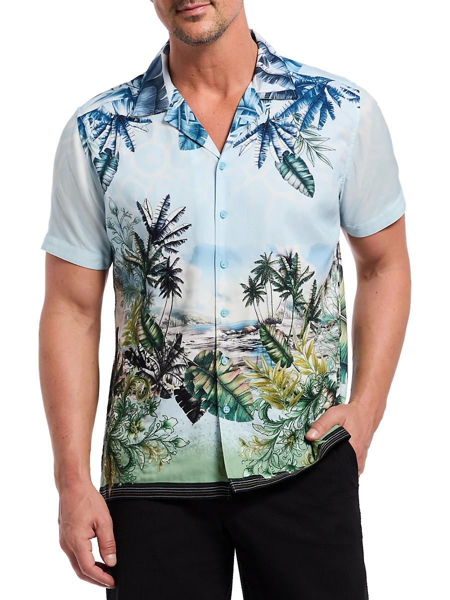 Mens Sahara Printed Camp Shirt - Product Image