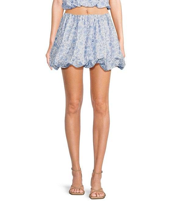 GB Coordinating Poplin Floral/Seashells Bubble Skirt Product Image