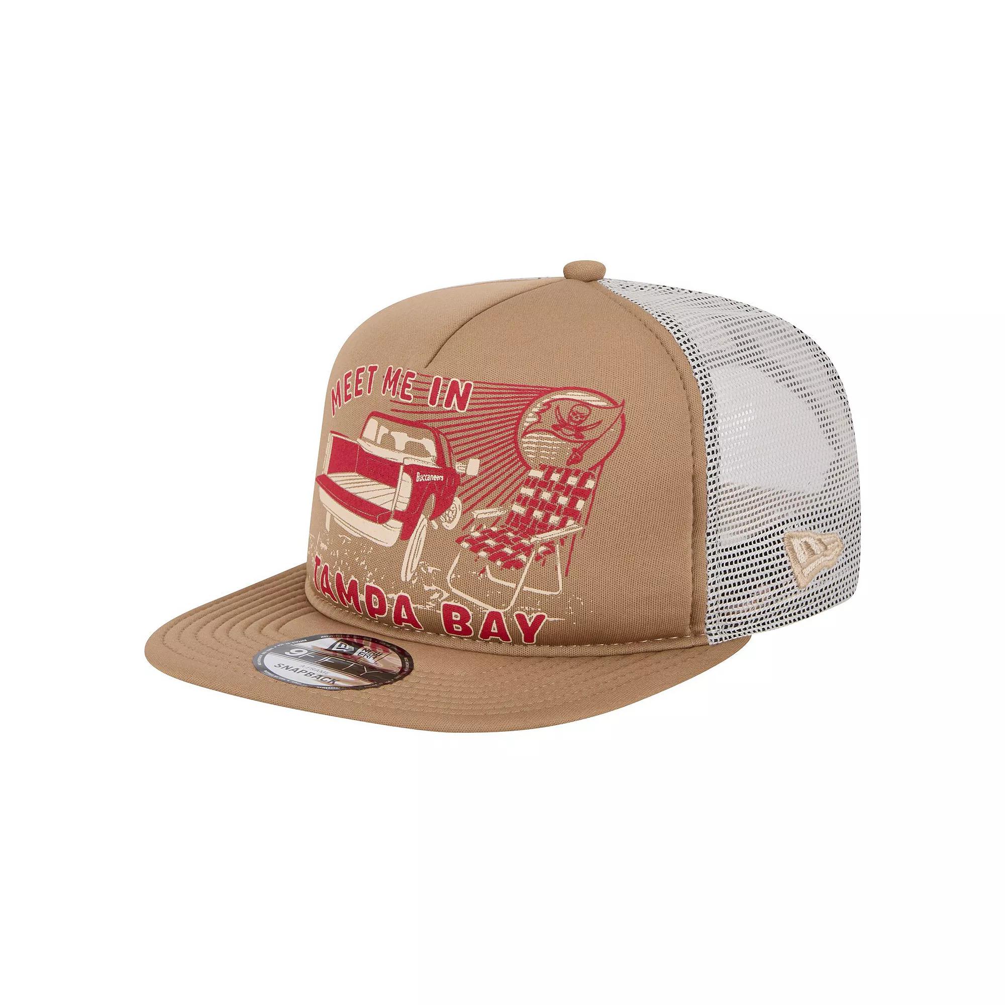 Men's New Era Tan Tampa Bay Buccaneers Meet Me 9FIFTY Snapback Hat, Team Product Image