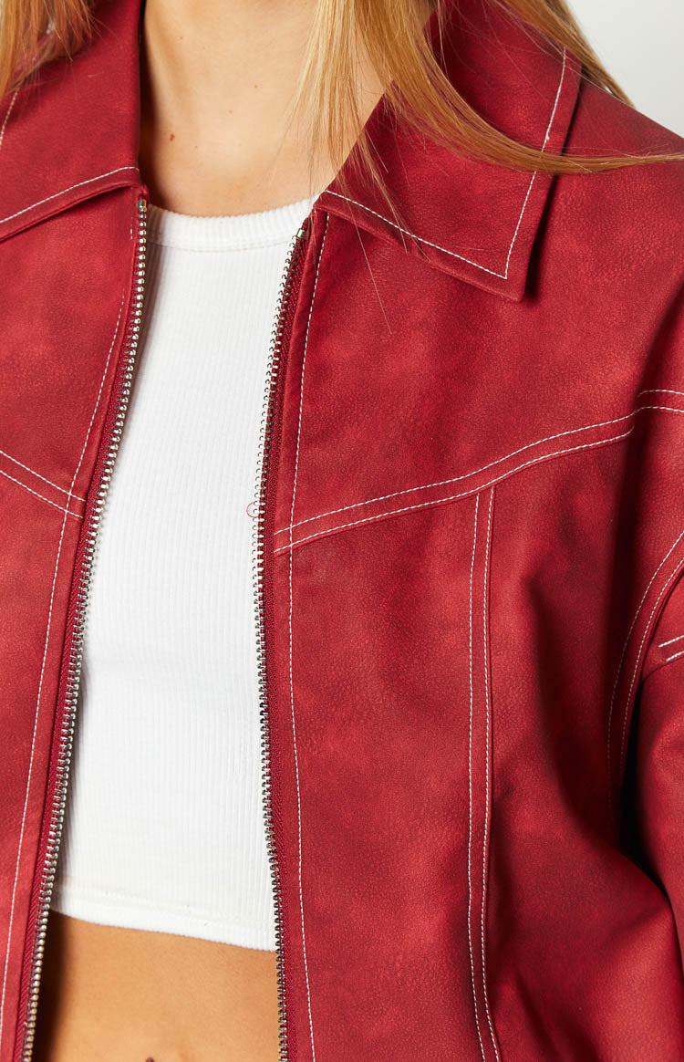 Lioness Vista Crimson Bomber Jacket Product Image