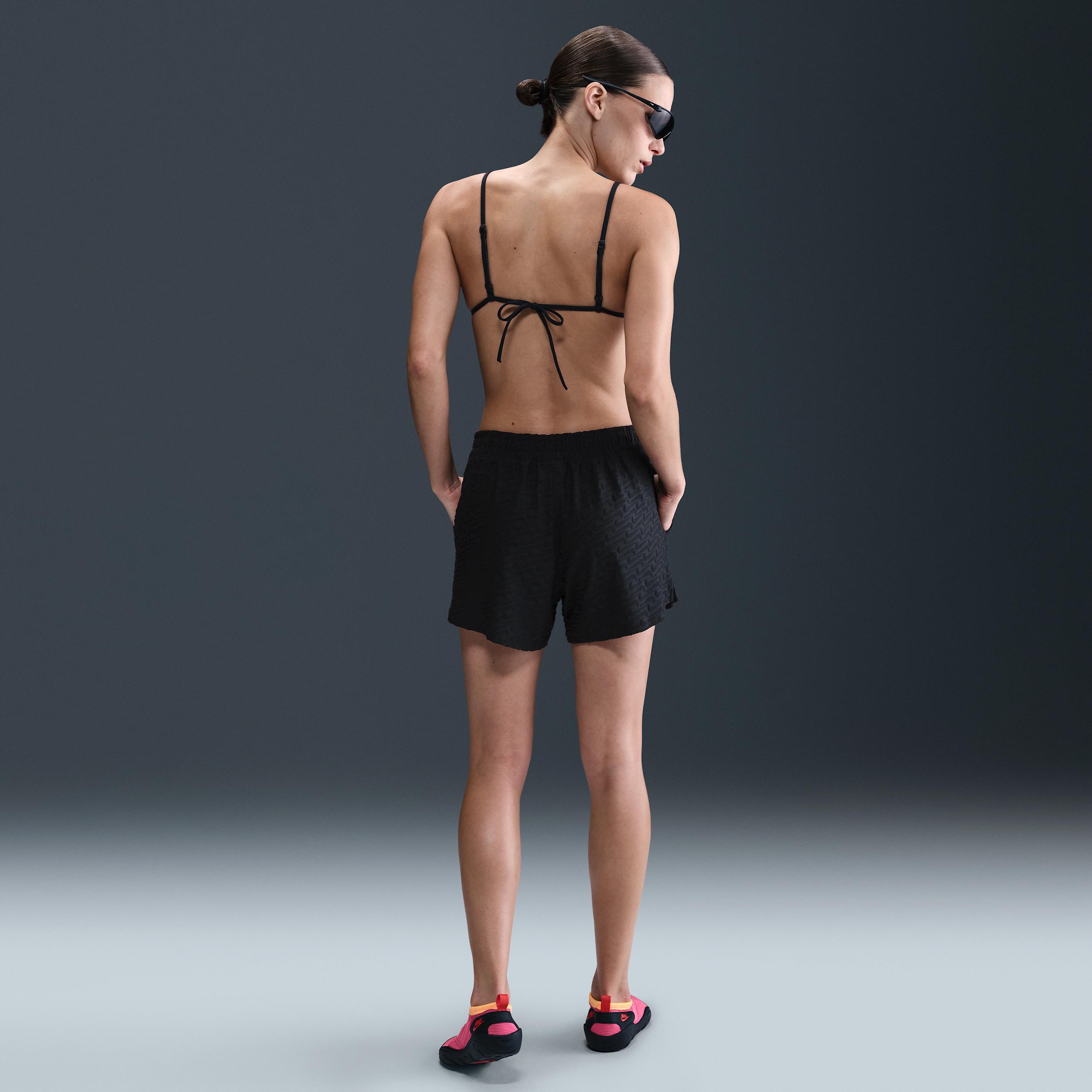 Nike Womens Swim Swoosh Link Terry Cover-Up Shorts | NESSF257-001 Product Image