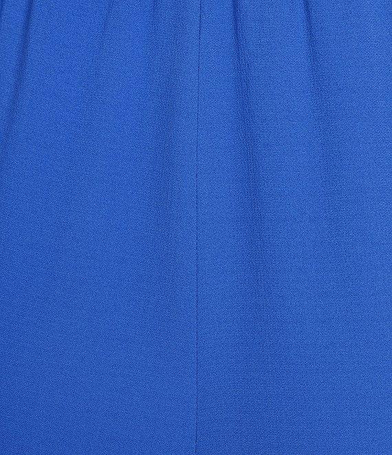 Eileen Fisher Silk Georgette Elastic Waist Wide Ankle Pants Product Image