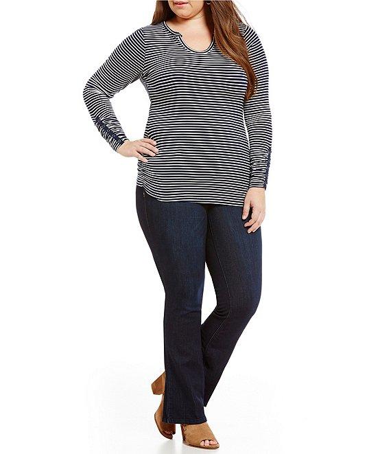 Democracy Plus Size #double;Ab#double;solution® Mid Rise Itty Bitty Bootcut Jeans Product Image
