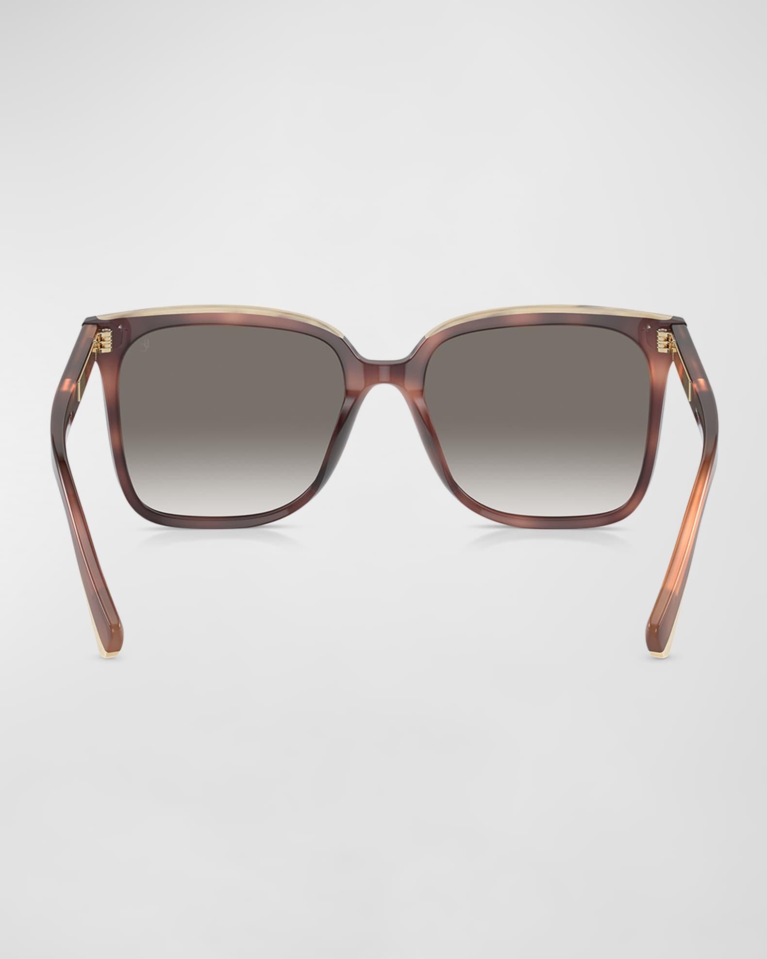 Mirrored Acetate Square Sunglasses  Product Image