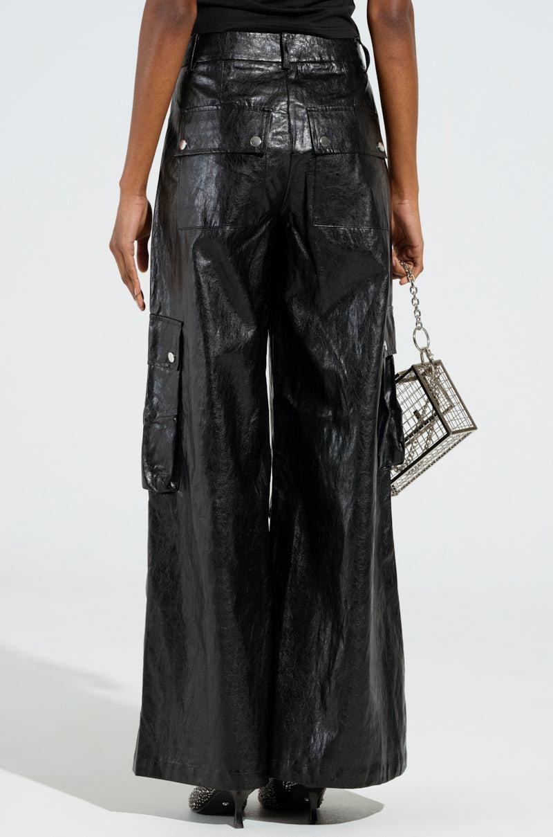 SOPHIE FAUX LEATHER TROUSER Product Image