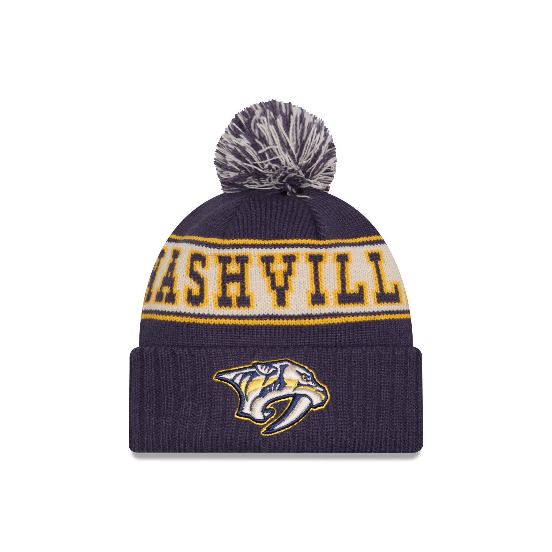 Nashville Predators Retro Pom Knit Hat Male Product Image