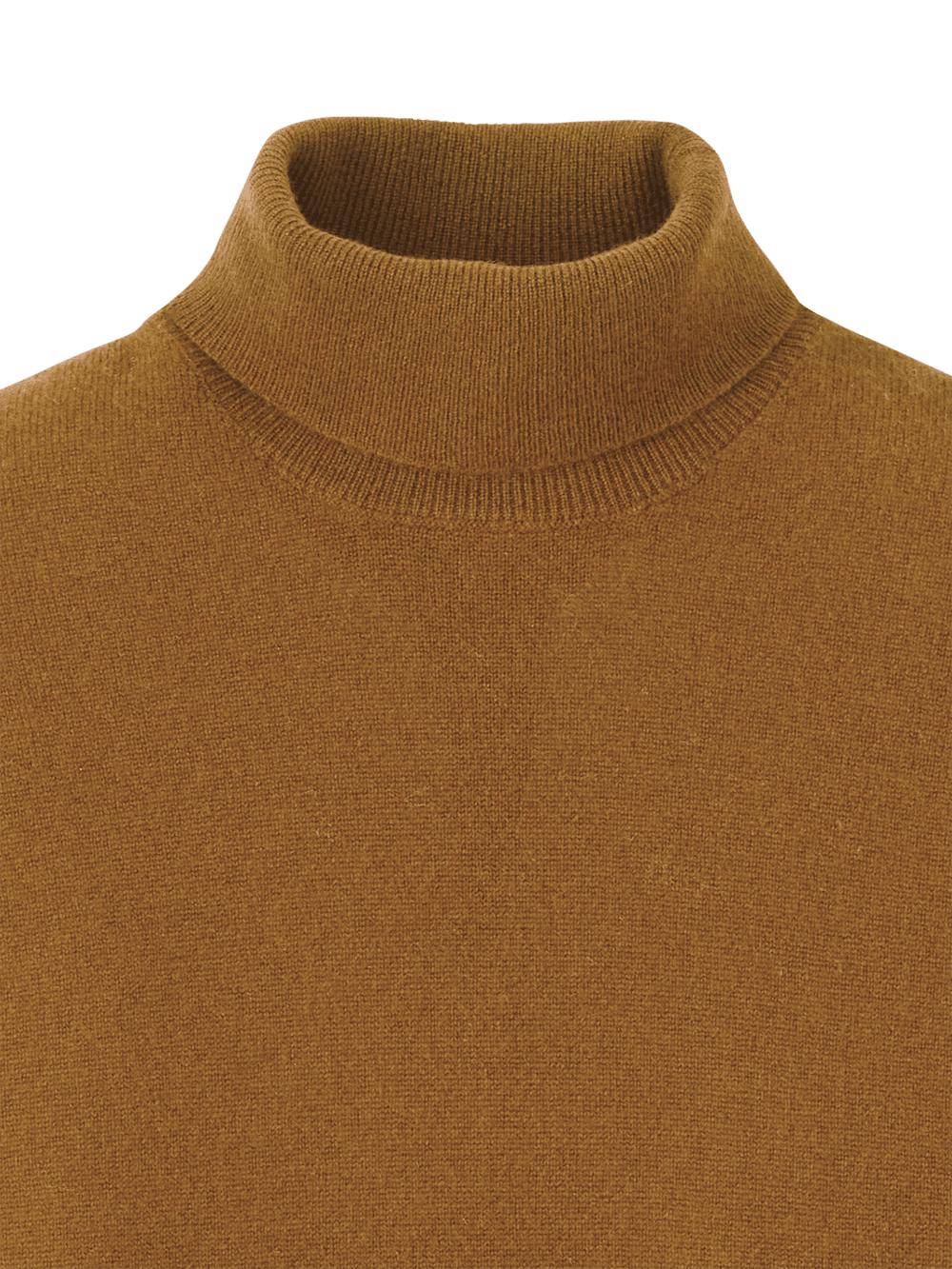 Cashmere Turtleneck Sweater - Brown Product Image