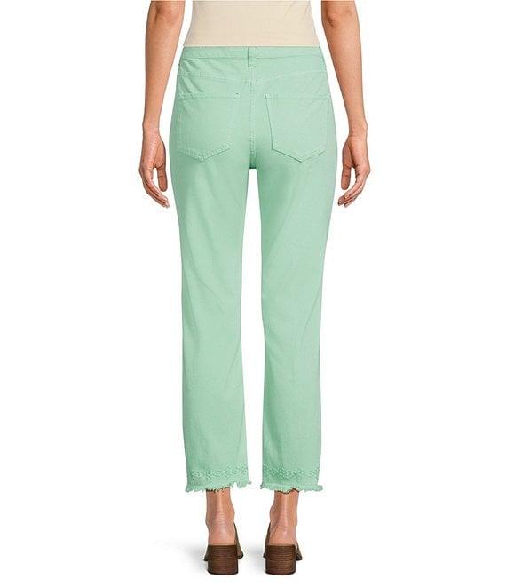 John Mark Frayed Straight Leg Cropped Pants Product Image