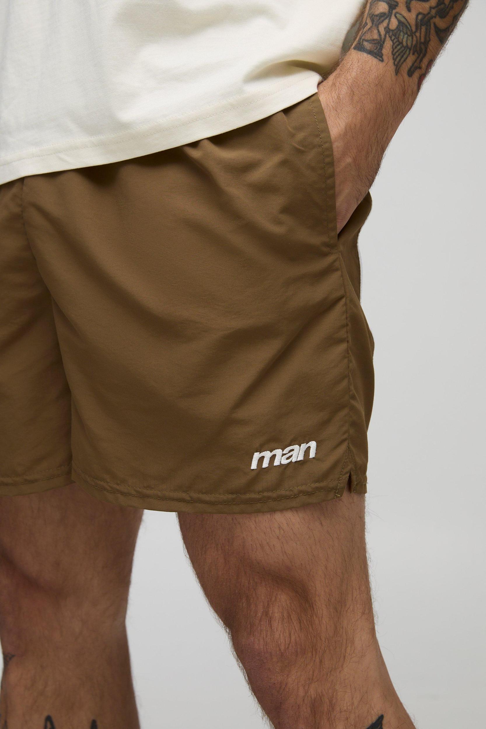 Elasticated Waist Nylon Fighter Shorts | boohooMAN USA Product Image